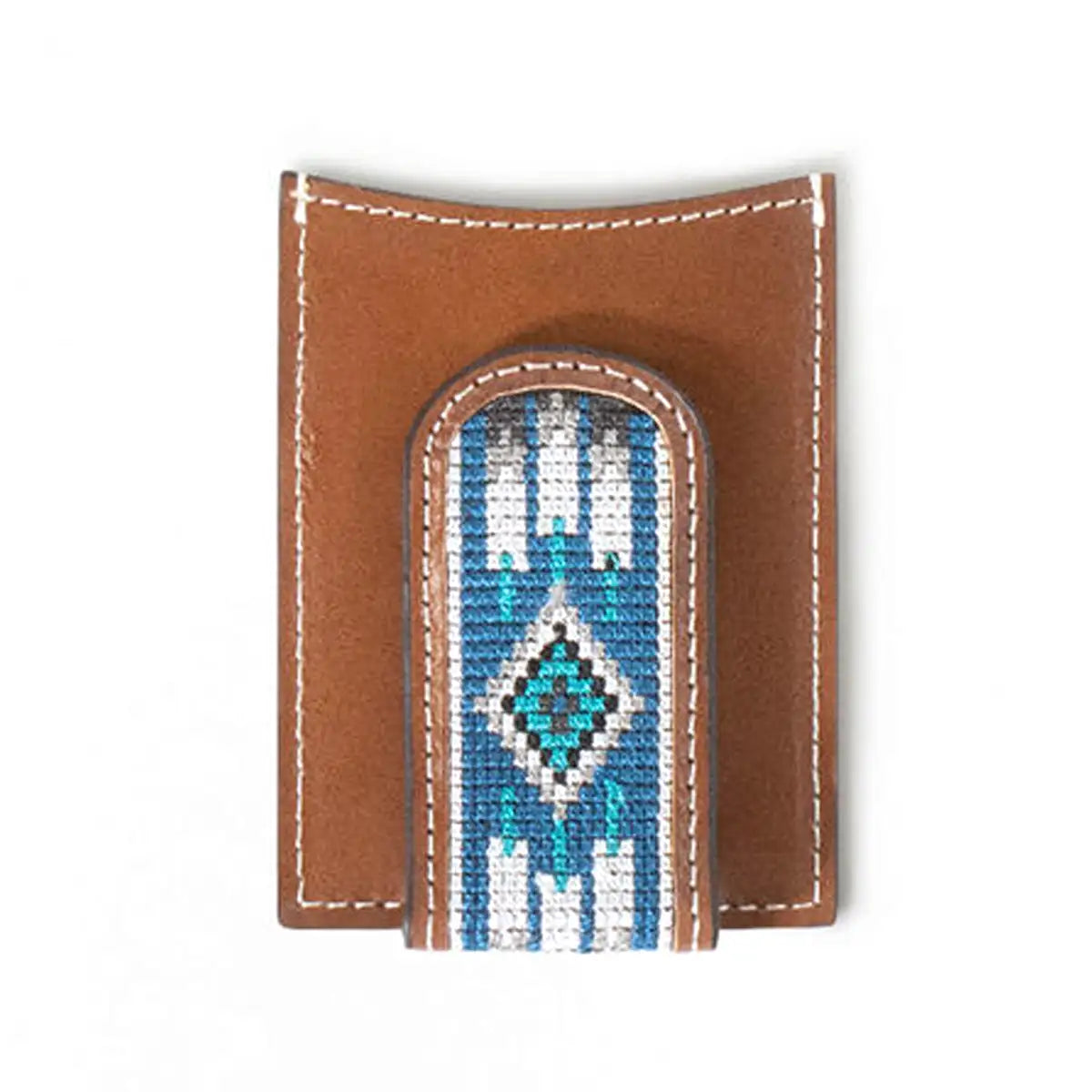 Ariat Southwest Inlay (Brown/Blue) - Men's Money Clip Brown
