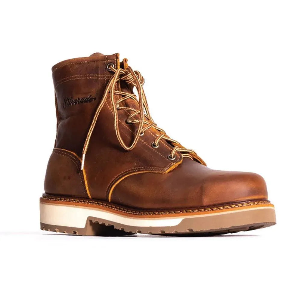 Abilene 6" Lumberjack (Steel Toe) - Dual Density Sole Men's Leather Cowboy Boots Brown