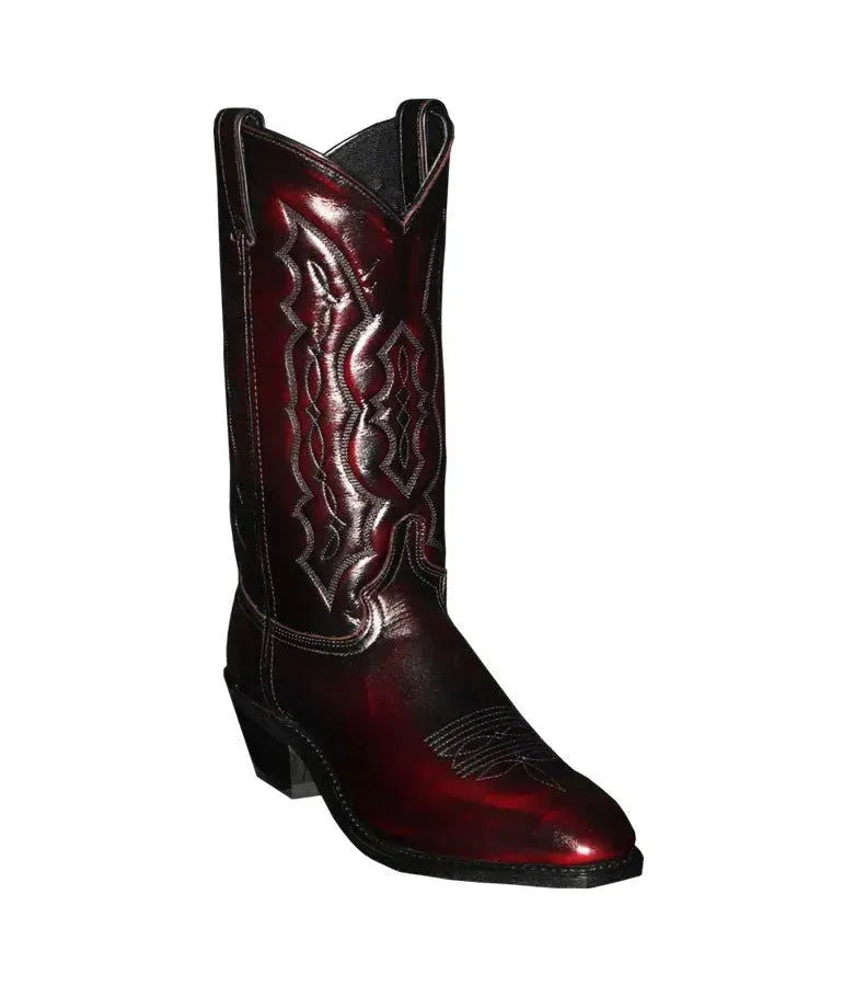 Abilene Black Cherry - Men's Leather Cowboy Boots Black Cherry