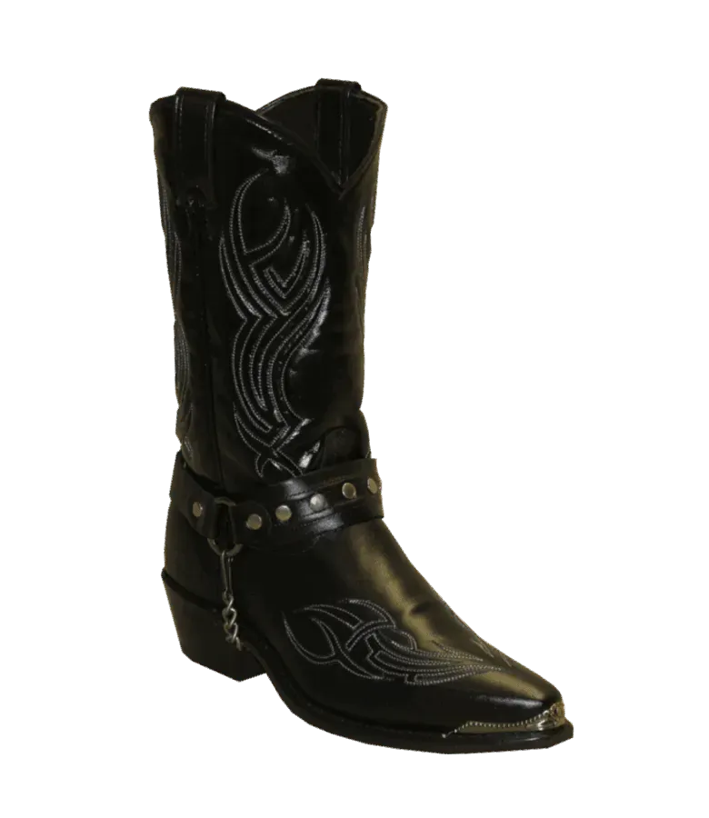Abilene Cole - Men's Leather Cowboy Boots Black