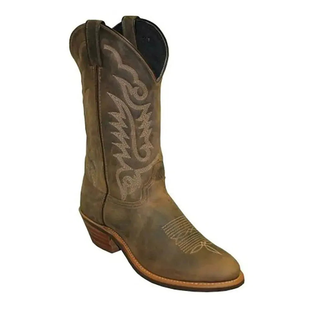 Abilene Cowhide (6412) - Mens Leather Cowboy Boots Brown