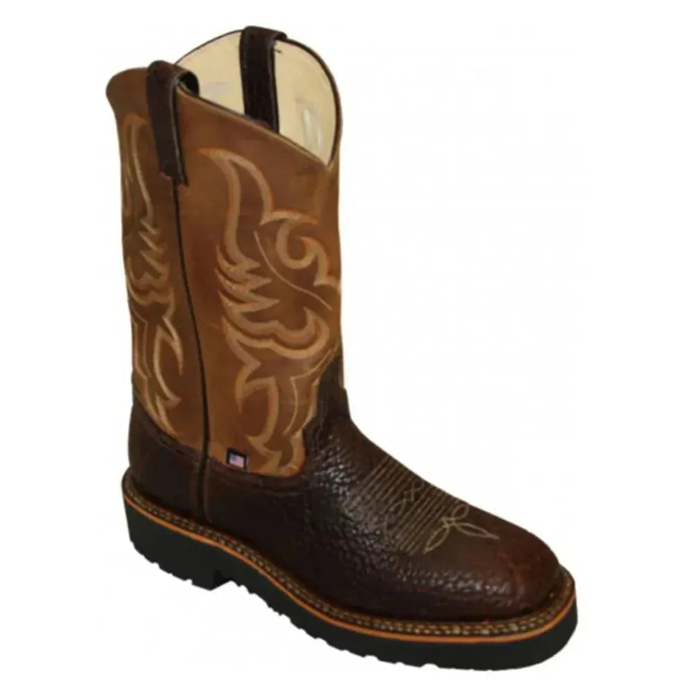 Abilene Crossover (Broad Square Toe) - Single Density Polyurethane Outsole Men's Leather Cowboy Boots Tan