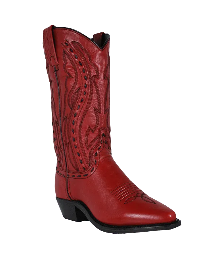 Abilene Florence - Women's Leather Cowgirl Boots Red Regular