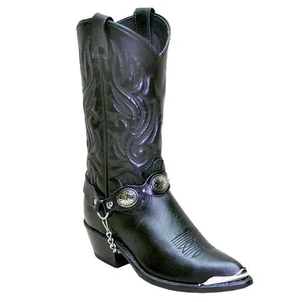 Abilene Isabelle - Women's Leather Cowgirl Boots Black Regular