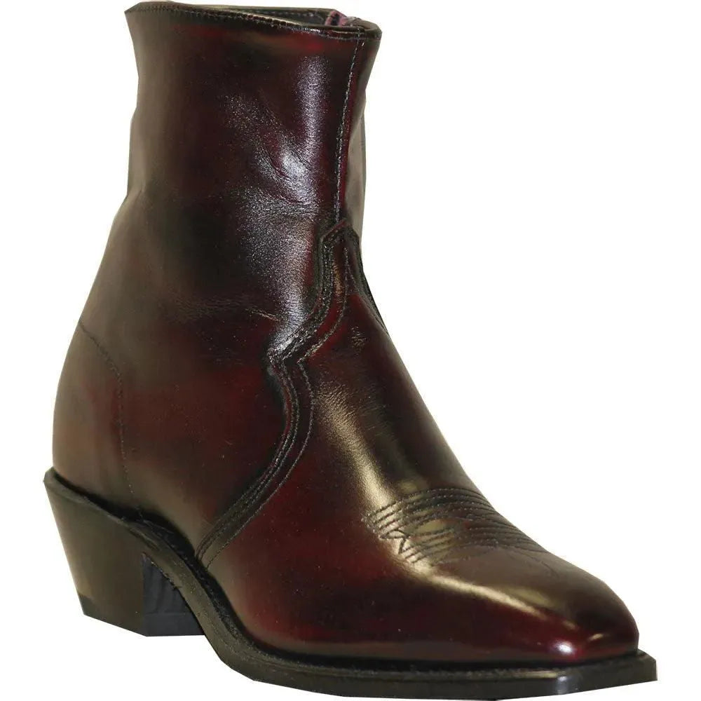 Abilene Leonard - Men's Leather Cowboy Boots Black Cherry
