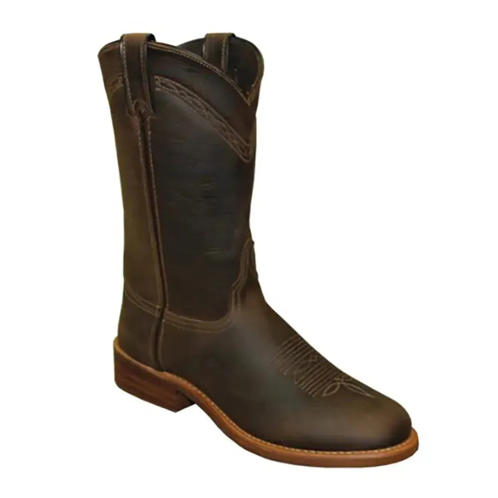 Abilene Ranch Wellingtons - Men's Leather Cowboy Boots Brown