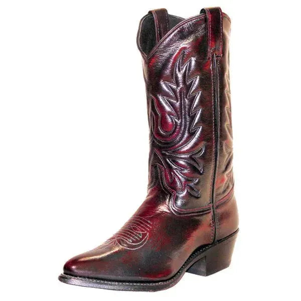Abilene Rebel Red - Men's Leather Cowboy Boots Black Cherry