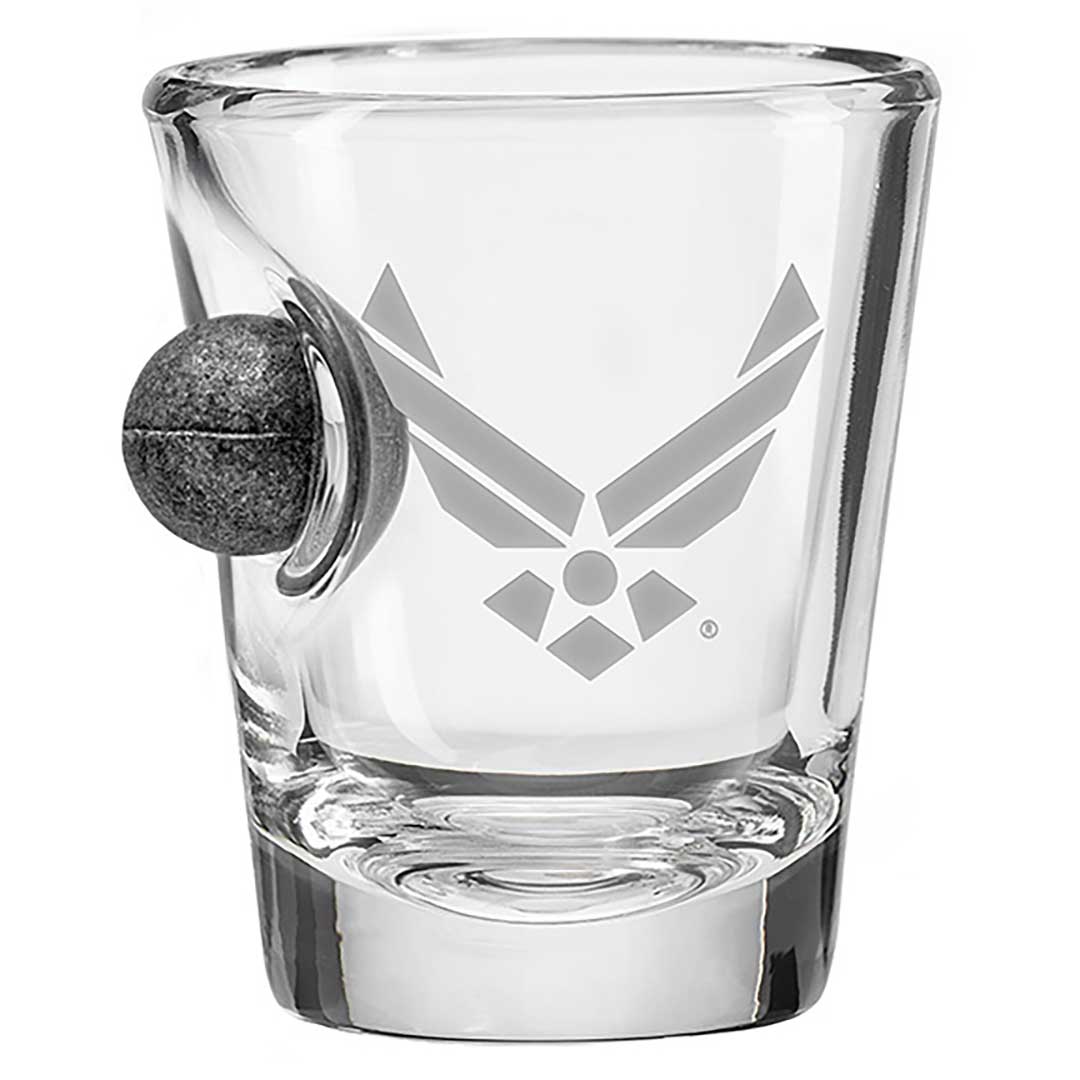 US Military Glasses 2oz Shot Glass Air Force Musket Ball