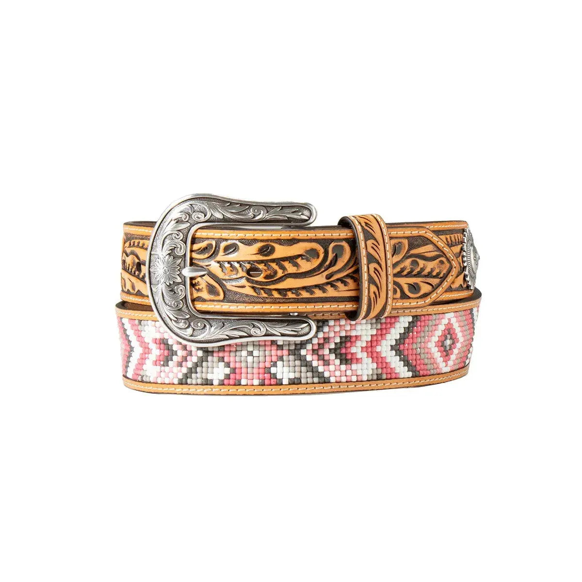 Angel Ranch Rose Bead - Women's Belt Pink