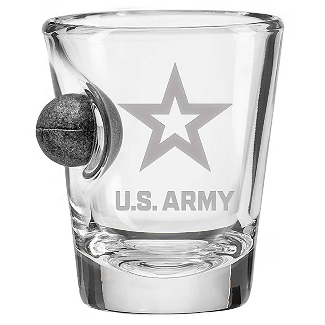 US Military Glasses 2oz Shot Glass Army Musket Ball