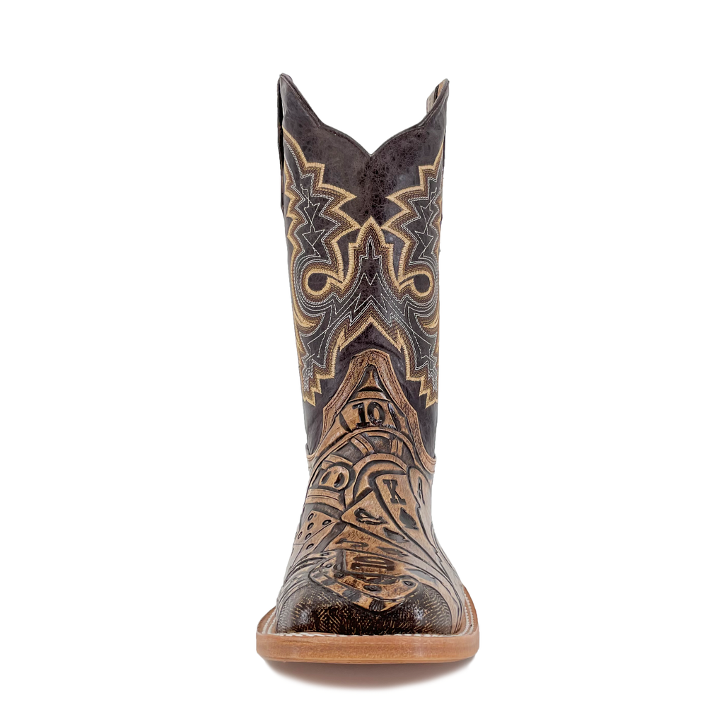 Men's Bulldog Hand Tooled Boots - Royal Flush Rustic