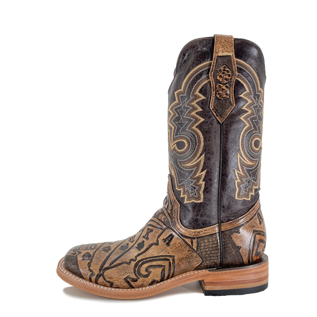 Men's Bulldog Hand Tooled Boots - Royal Flush Rustic