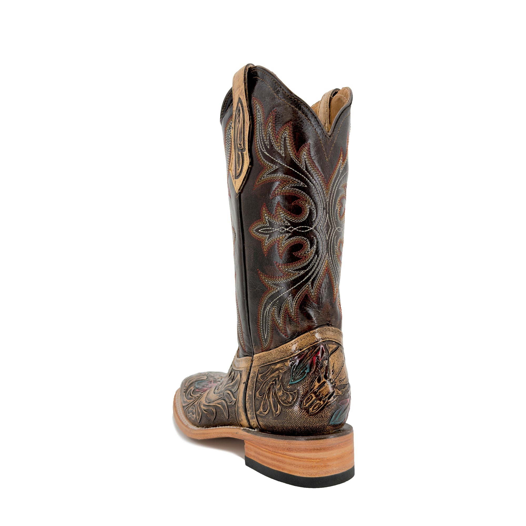 Women's Bulldog Hand Tooled Boots - Long Horn