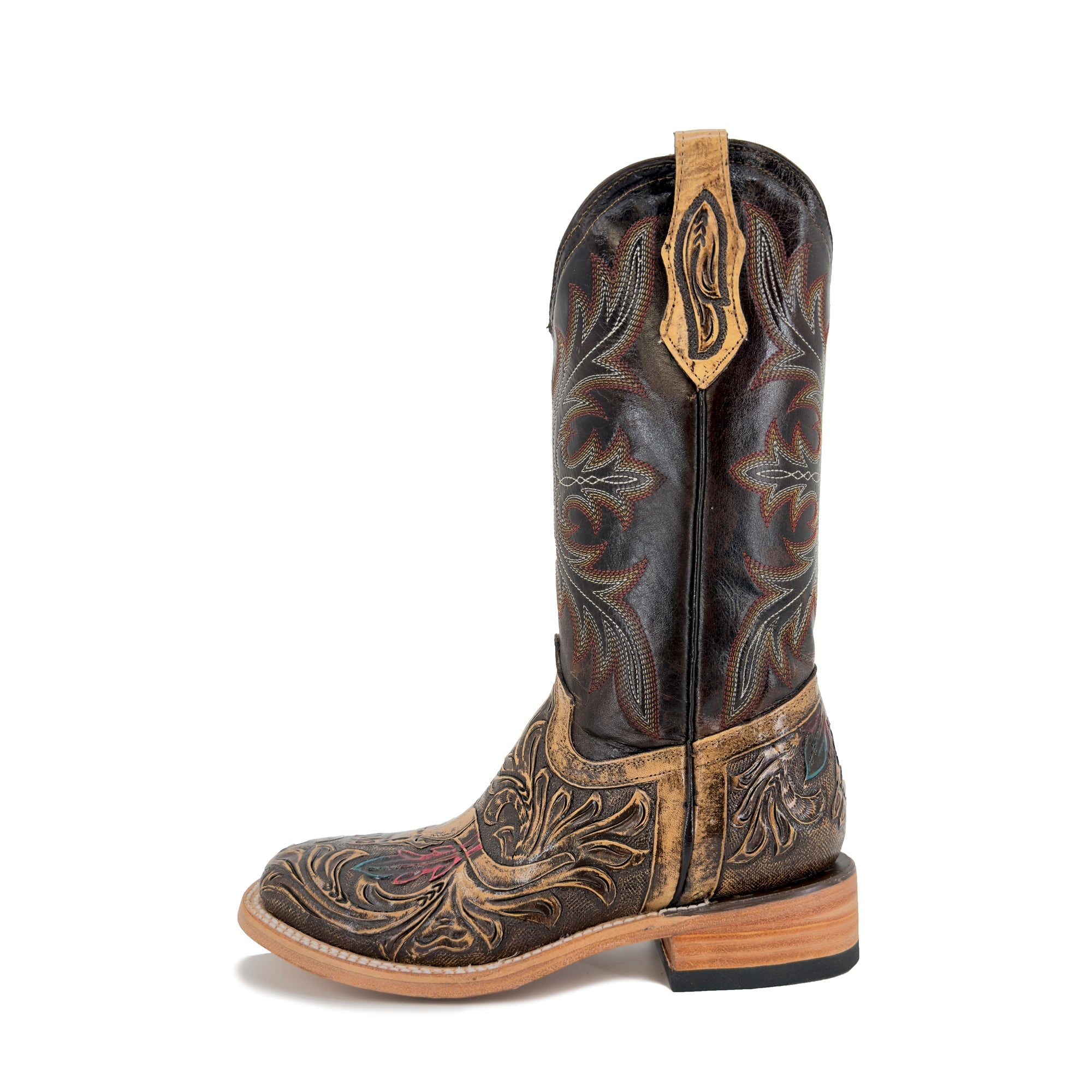 Women's Bulldog Hand Tooled Boots - Long Horn