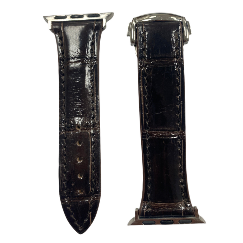 Apple Watch Band, Dark Brown Glazed Alligator