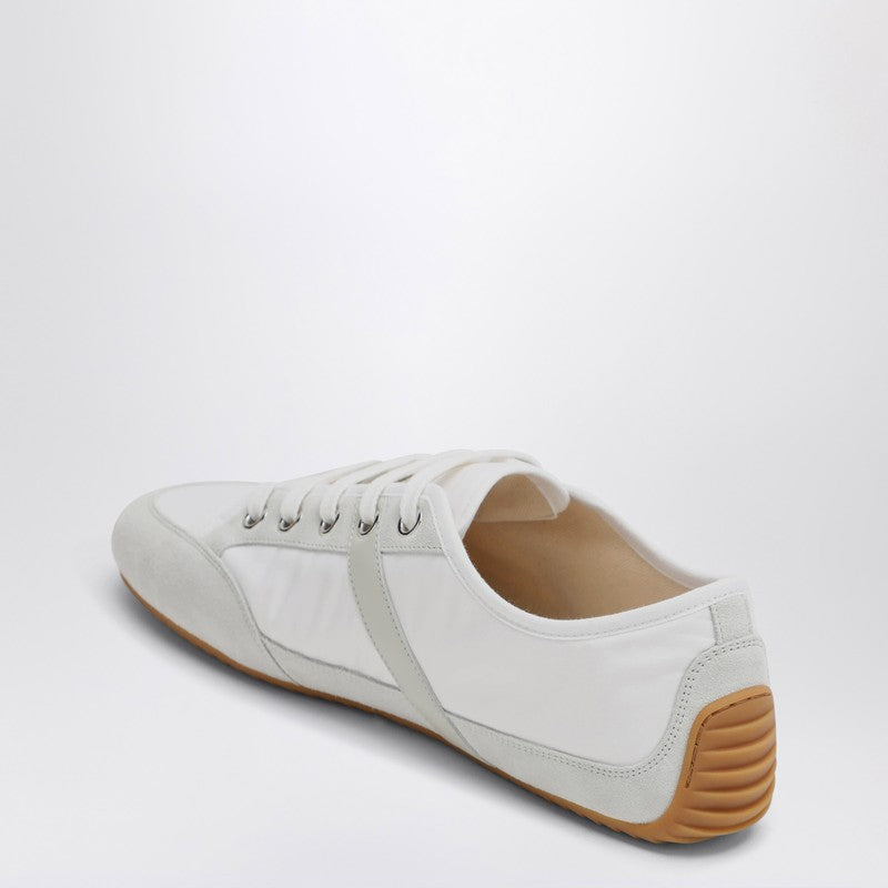 Givenchy White Silm Sneakers In Nylon And Suede Men