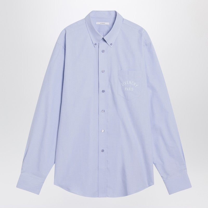 Givenchy Light Blue Button-Down Shirt In Cotton Men