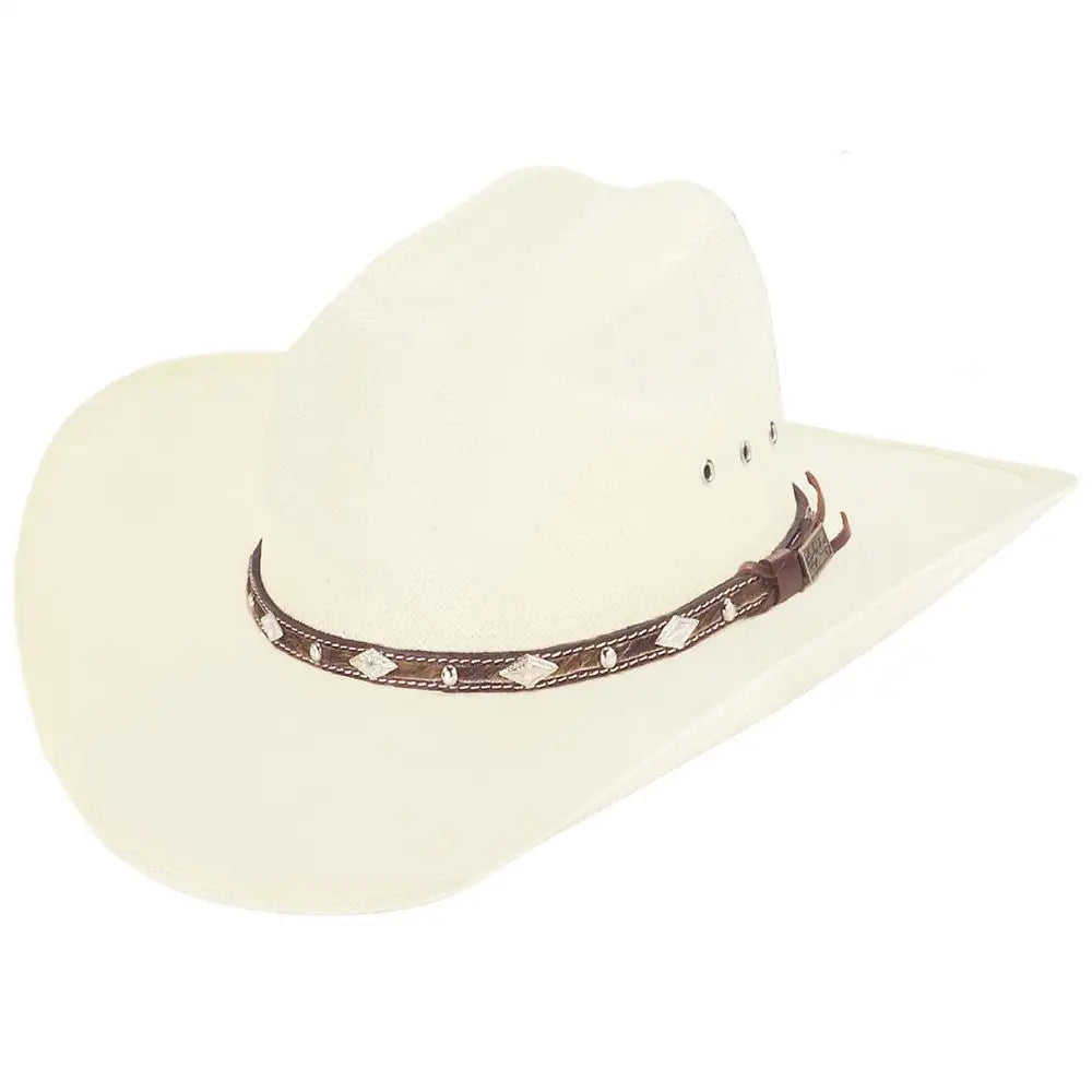Larry Mahan's Brindle (4") - (10X) Straw Cowboy Hat Natural Brown
