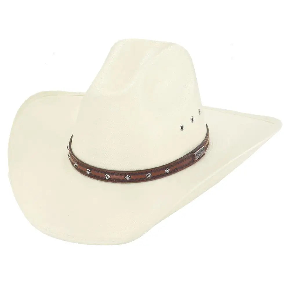 Larry Mahan's Browning (4") - (10X) Straw Cowboy Hat Natural Brown