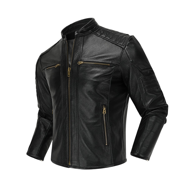 Men’s Natural Black Leather Jacket