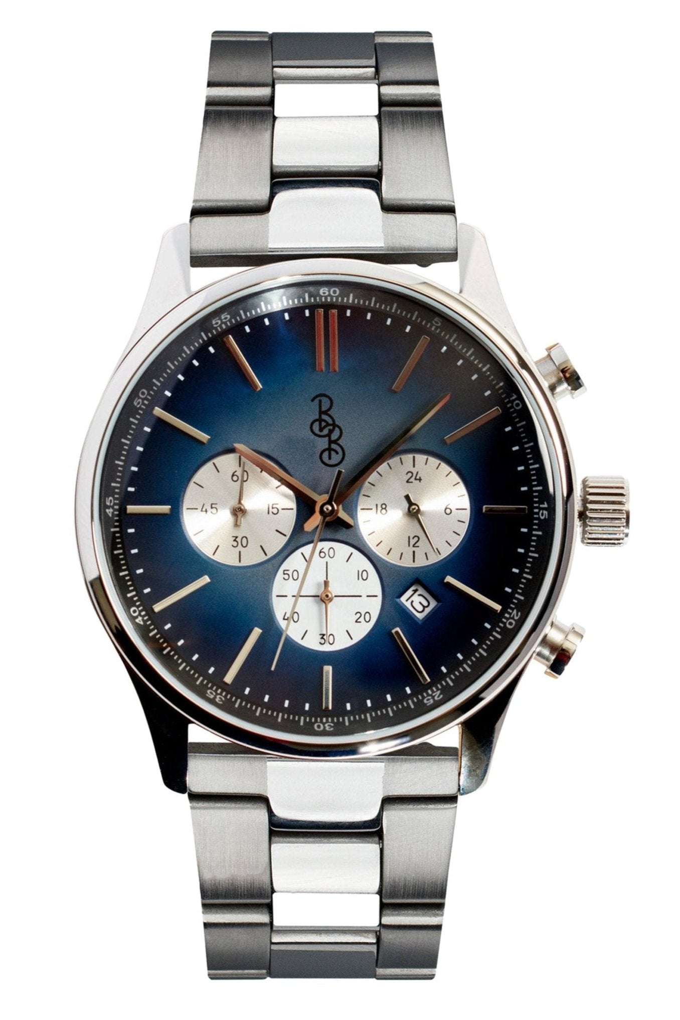 Blue Retro Chronograph 41mm Stainless Steel