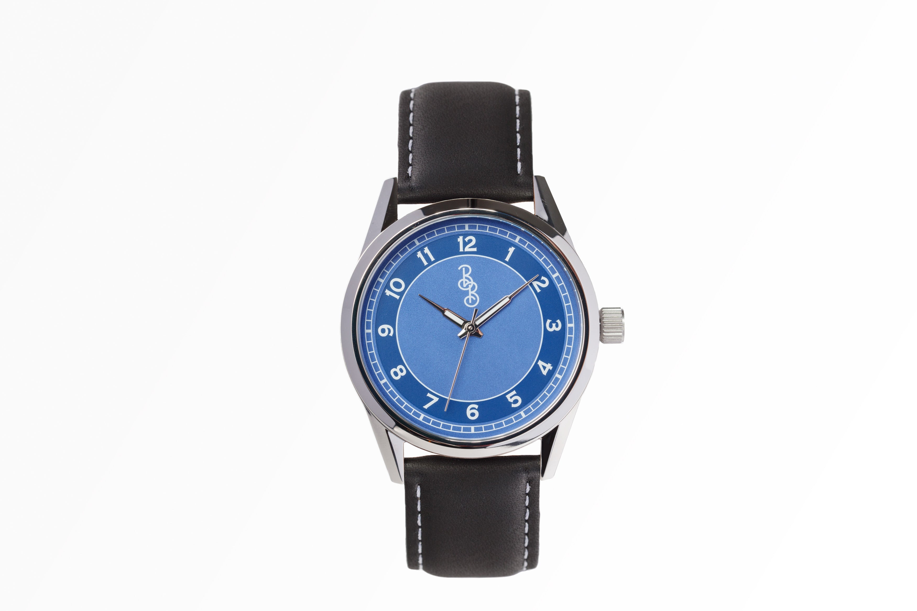 Blue Classic Watch 39mm Black Leather