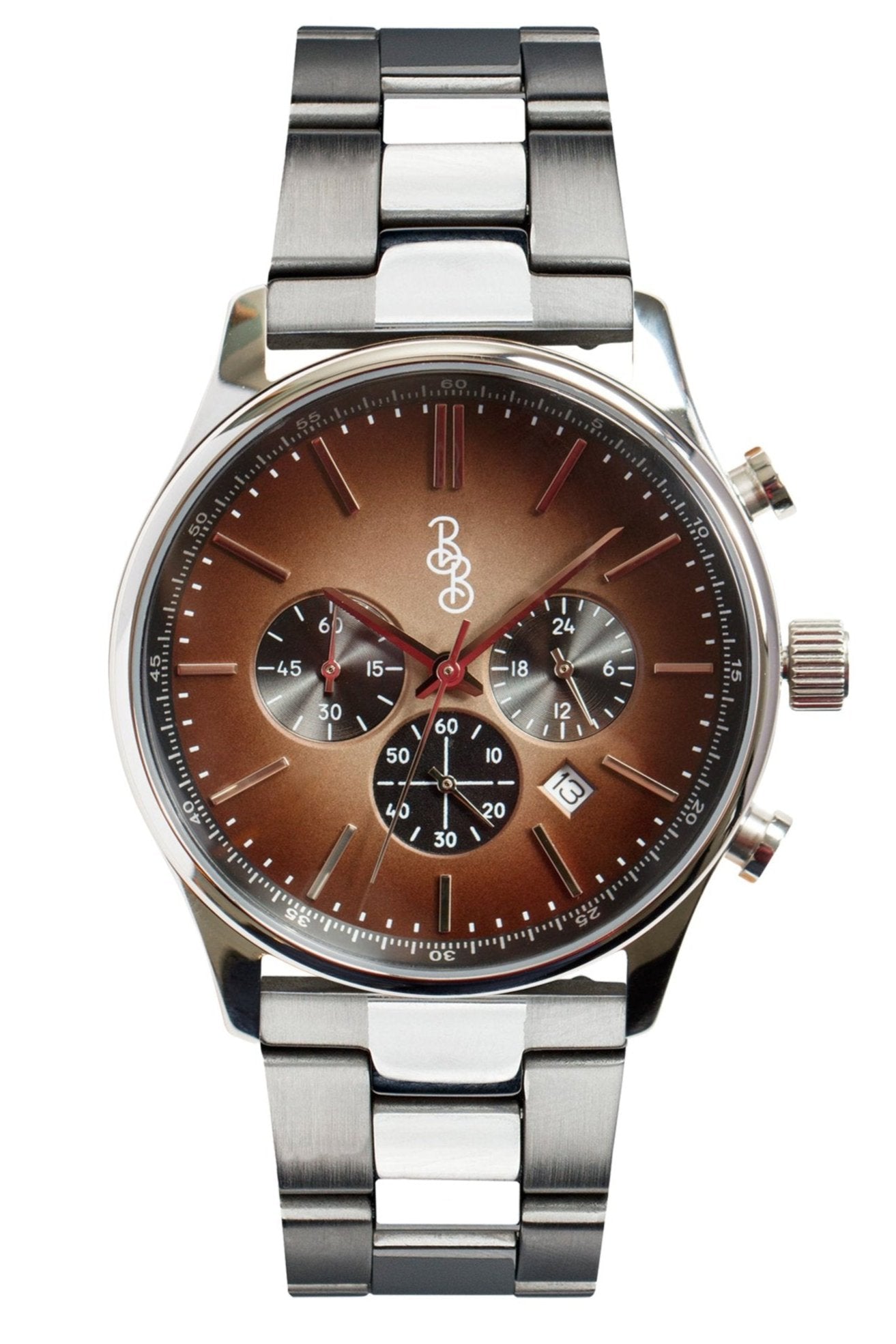 Brown Retro Chronograph 41mm Stainless Steel