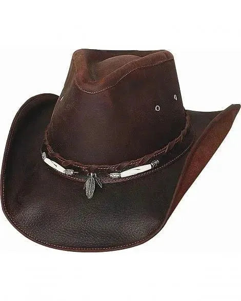 Bullhide Briscoe - Leather Cowboy Hat Chocolate