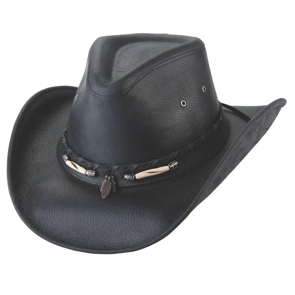 Bullhide Briscoe - Leather Cowboy Hat Black
