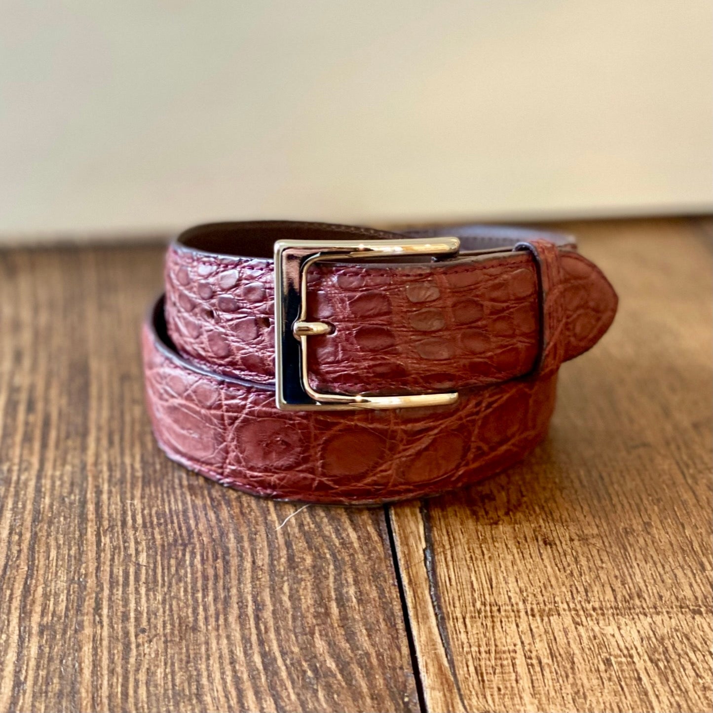Full Skin Belt, Burgundy Matte