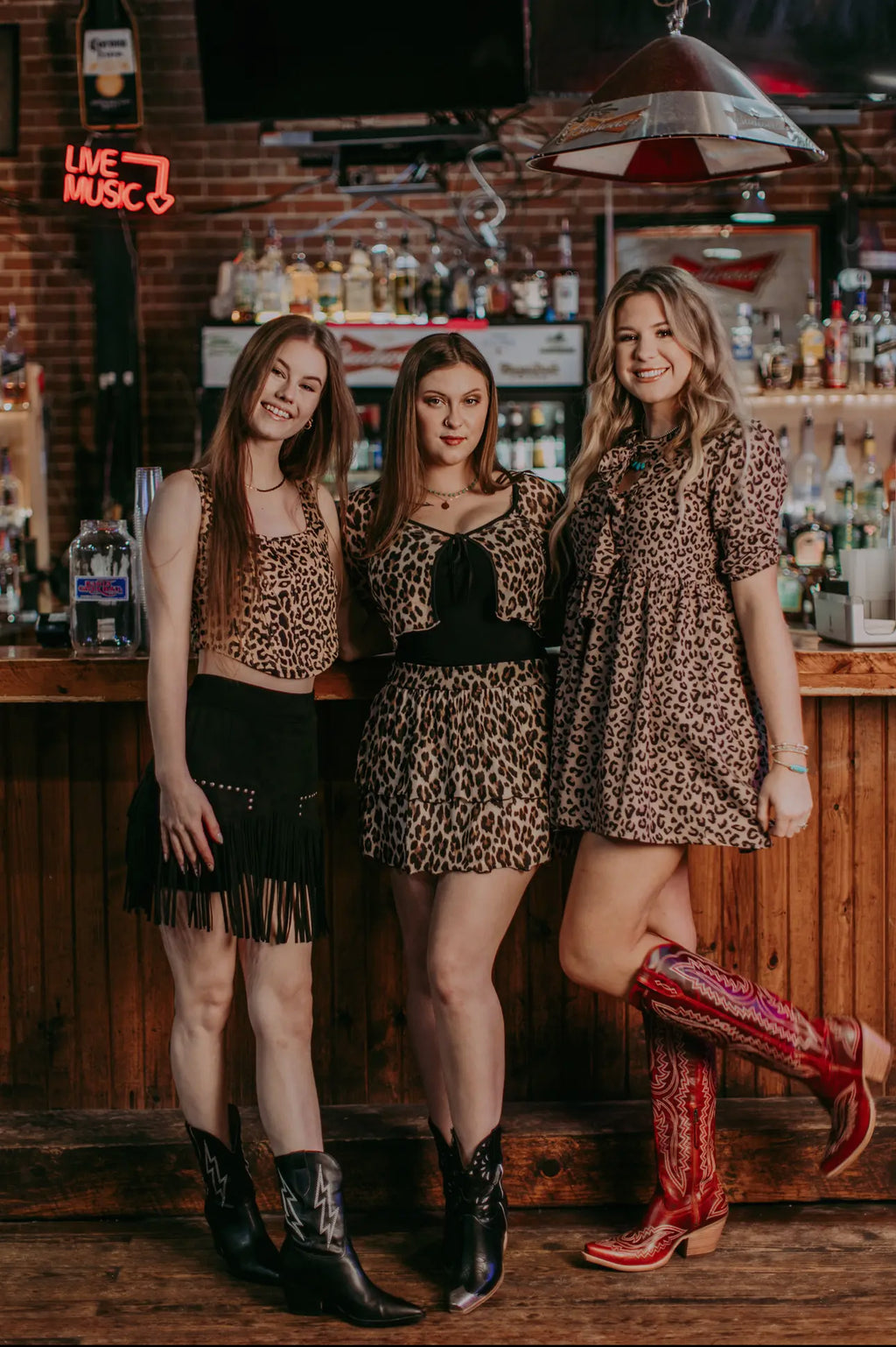 Leopard Front Bow Tie Dress