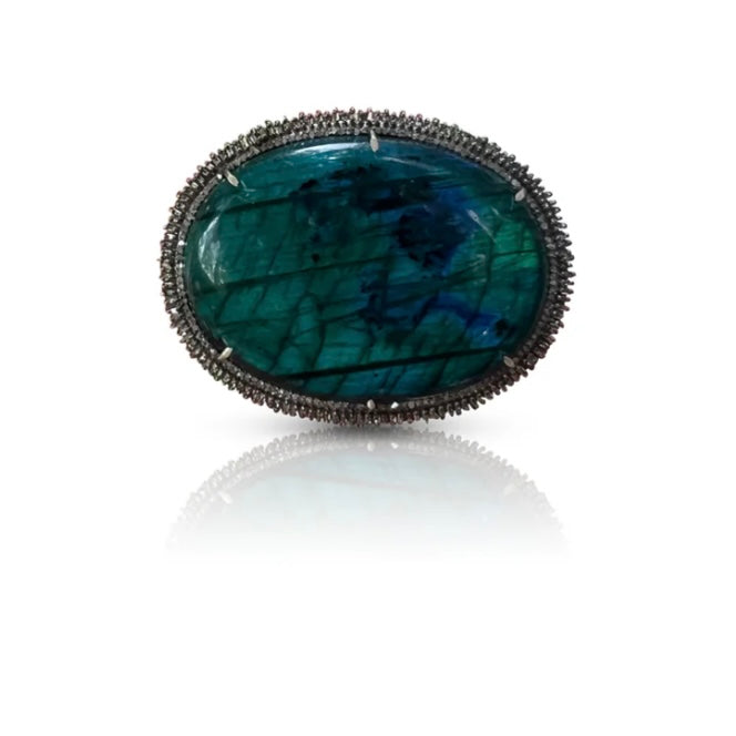 S. Carter Designs Belt Buckle, Labradorite Belt Buckle