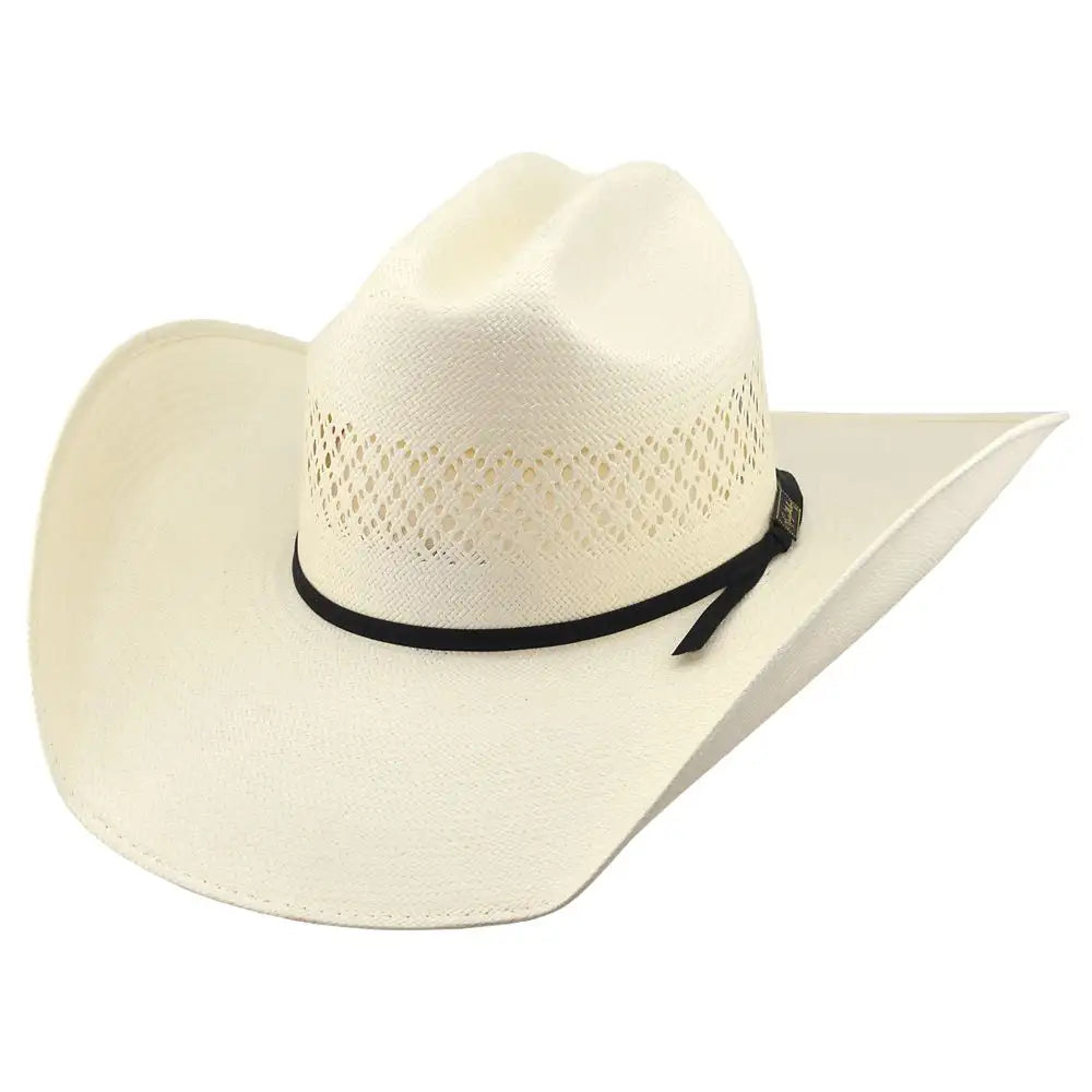 Larry Mahan's Cowboy - (10X) Straw Cowboy Hat Black Natural