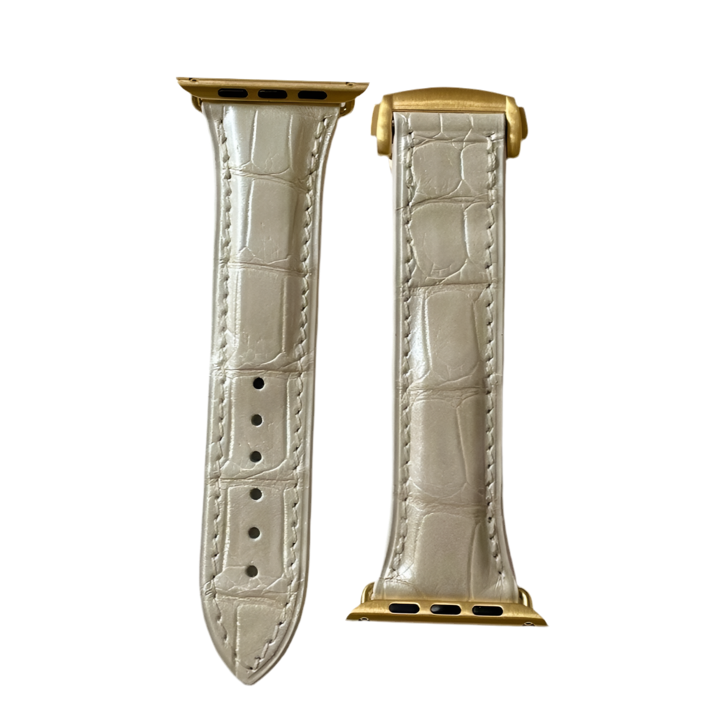 Apple Watch Band, White Pearl Alligator