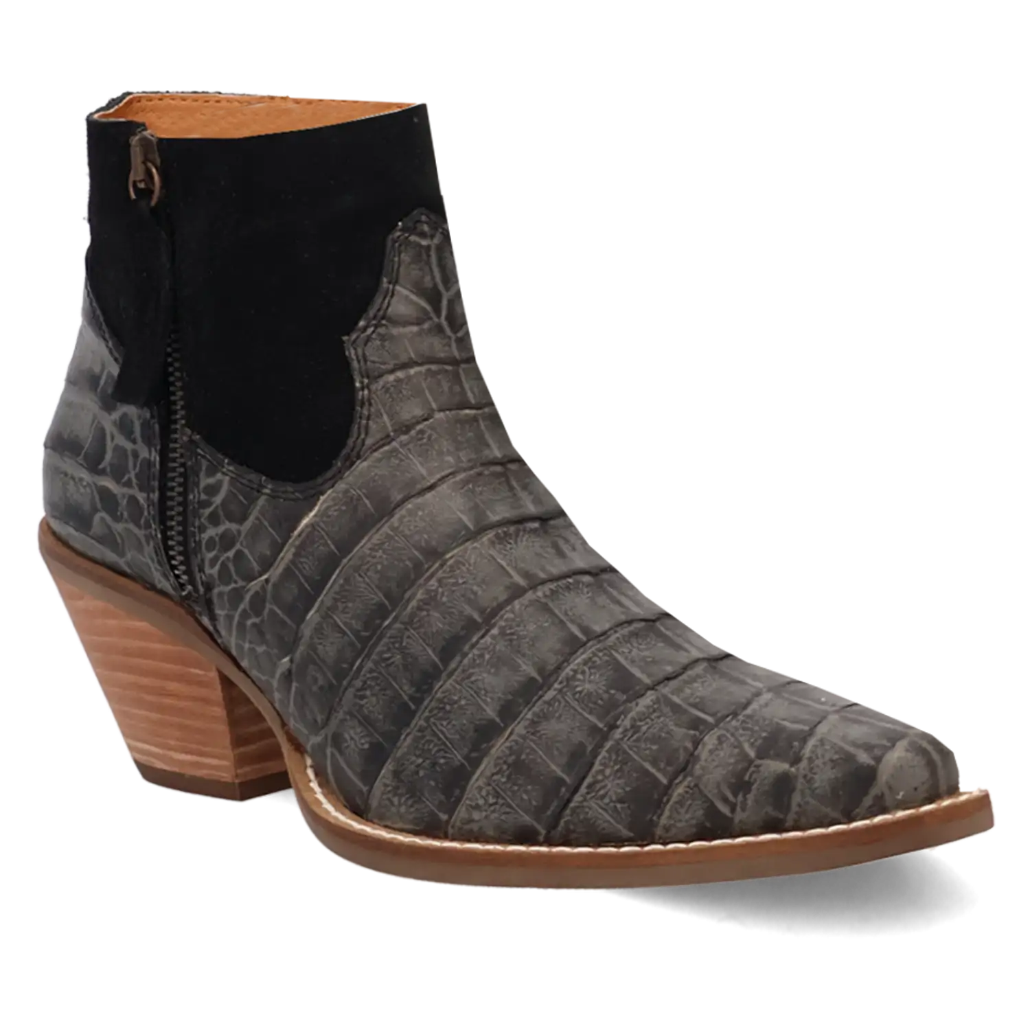 Dingo Rickie - Women's Ankle Cowgirl Boots Black Regular