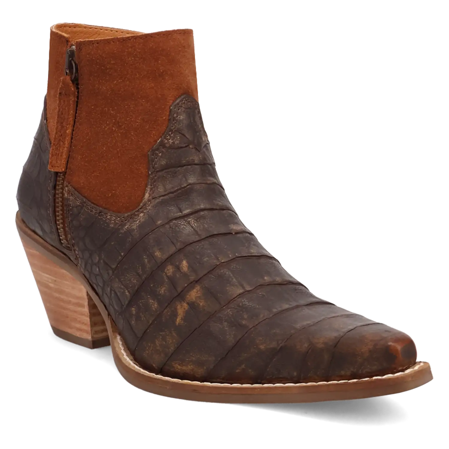 Dingo Rickie - Women's Ankle Cowgirl Boots Brown Regular