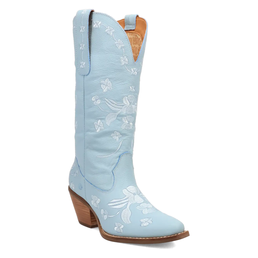 Dingo Love Bug - Women's Leather Cowgirl Boots Blue Regular