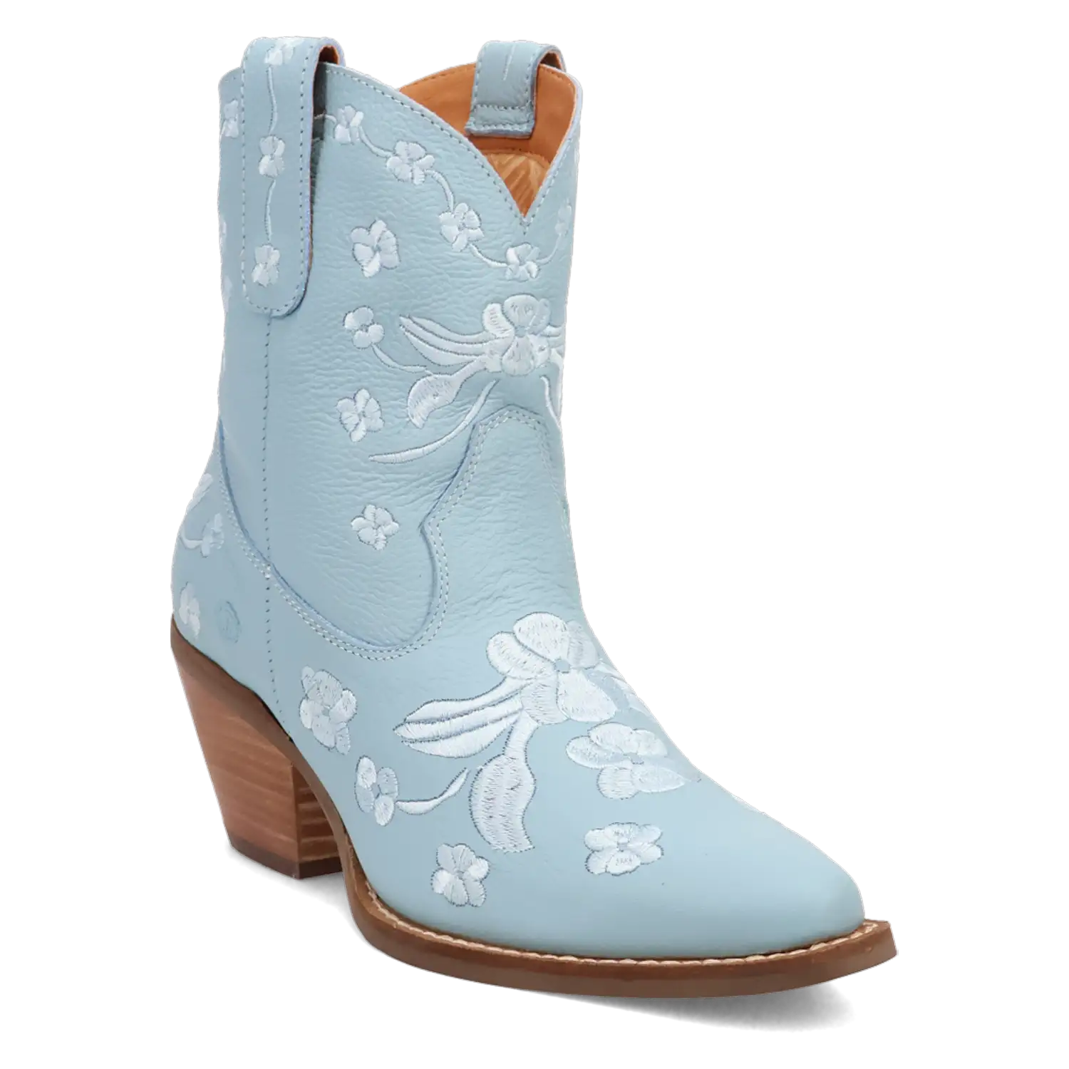 Dingo Sweetheart - Women's Leather Ankle Cowgirl Boots Blue Regular