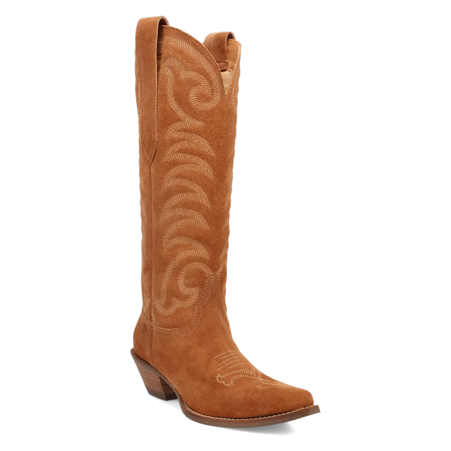Dingo Movin' On - Women's Suede Leather Cowgirl Boots Camel Regular