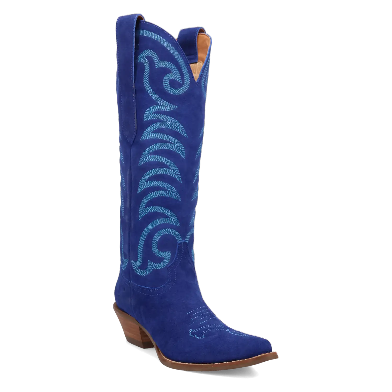Dingo Movin' On - Women's Suede Leather Cowgirl Boots Blue Regular