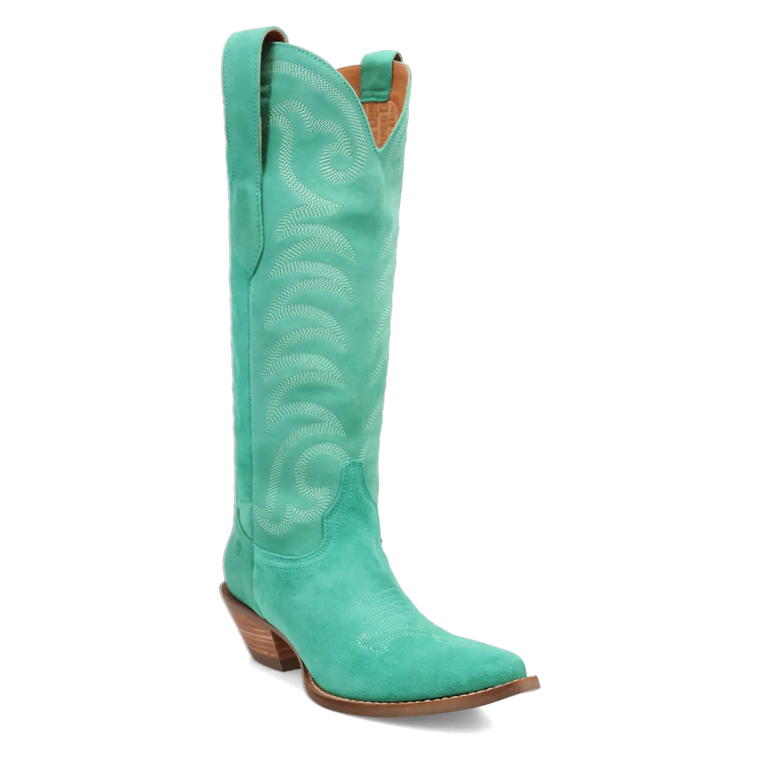 Dingo Movin' On - Women's Suede Leather Cowgirl Boots Green Regular