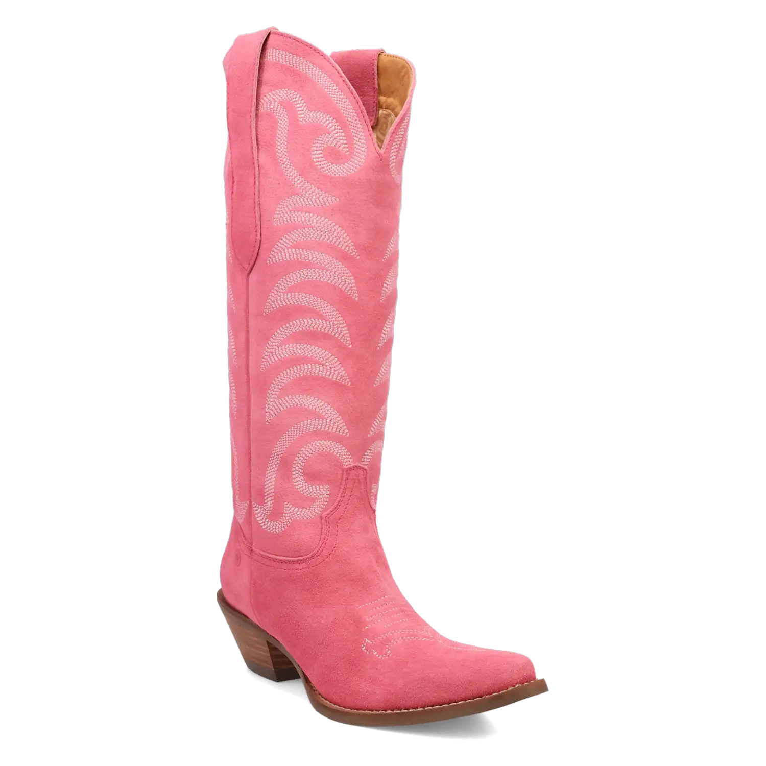 Dingo Movin' On - Women's Suede Leather Cowgirl Boots Pink Regular