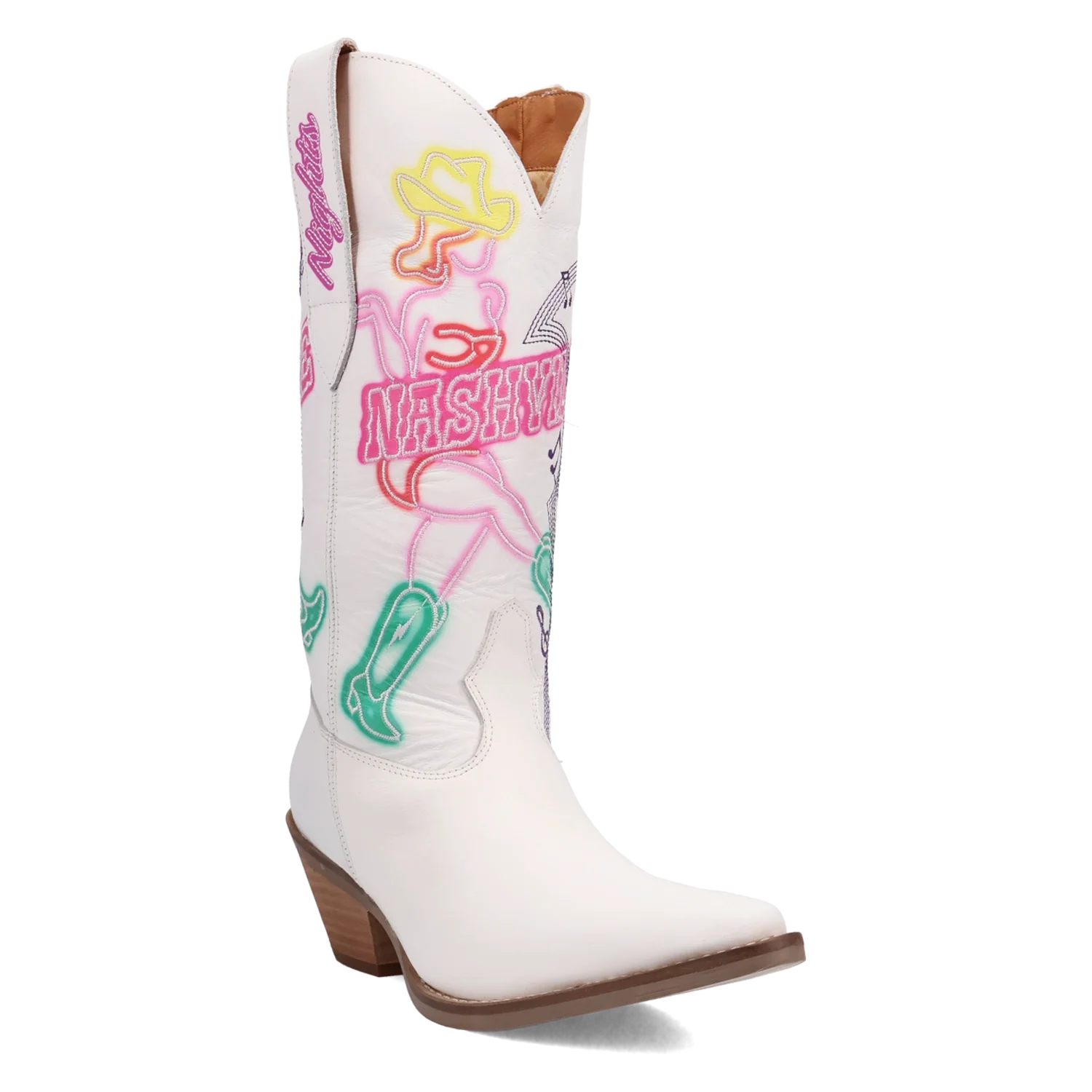 Dingo Nashville Nights - Women's Leather Cowgirl Boots White Regular