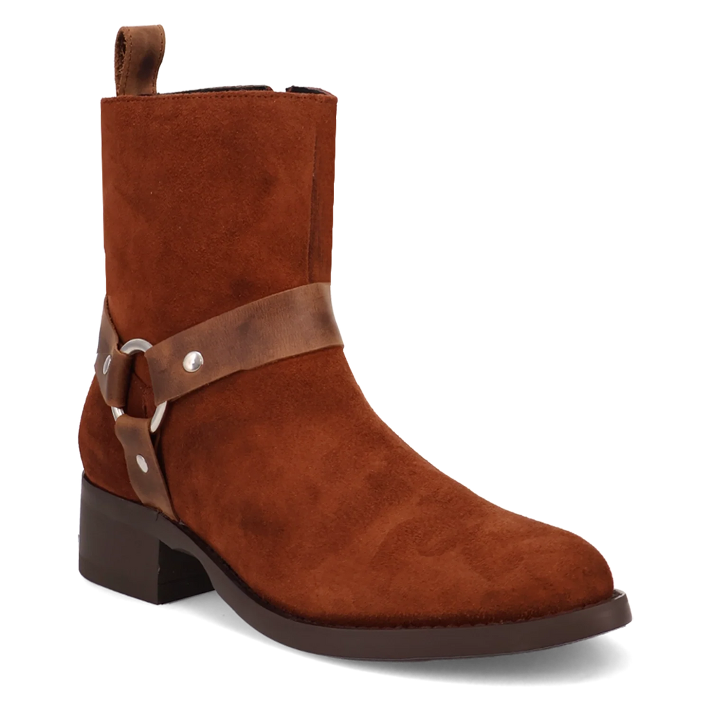 Dingo Matador - Mens Suede Leather Cowboy Boots Brown Regular