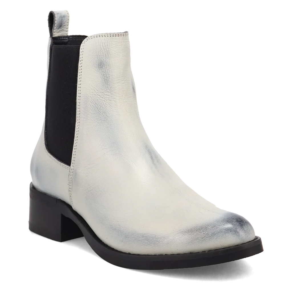 Dingo Camino - Mens Leather Chelsea Boots White Regular