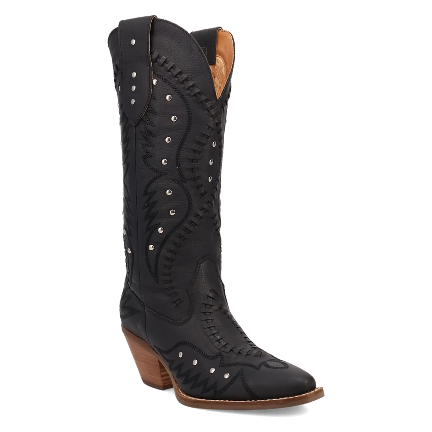 Dingo Pretty 'N Pink - Women's Leather Cowgirl Boots Black Regular