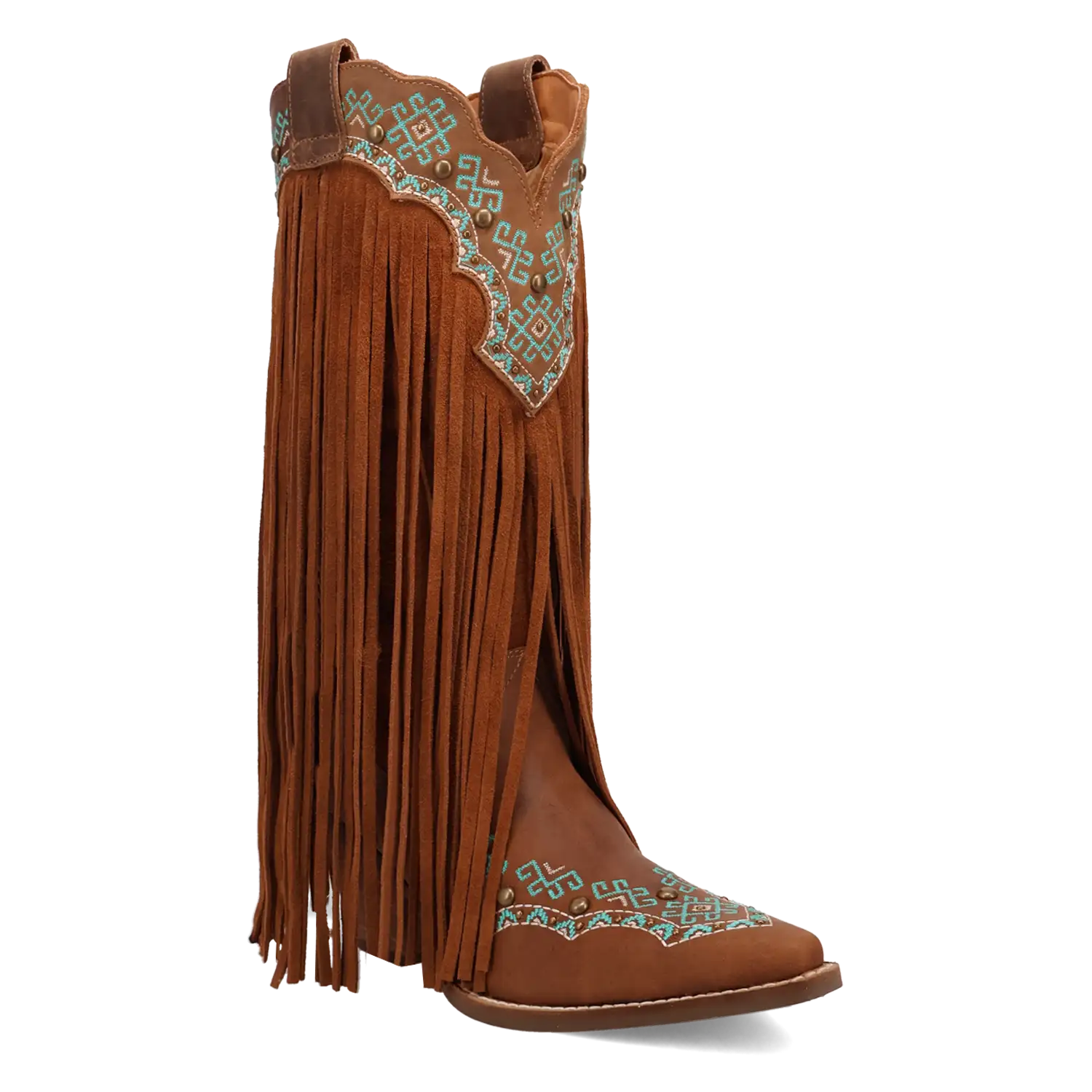 Dingo Tequila Sunrise - Women's Suede Leather Cowgirl Boots Brown Regular