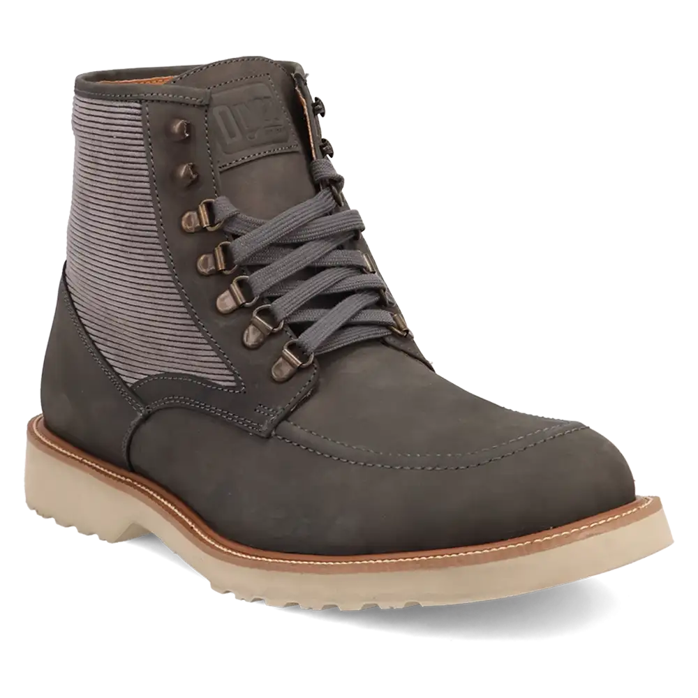 Dingo Carlsbad - Men's Leather Work Boots Grey Regular