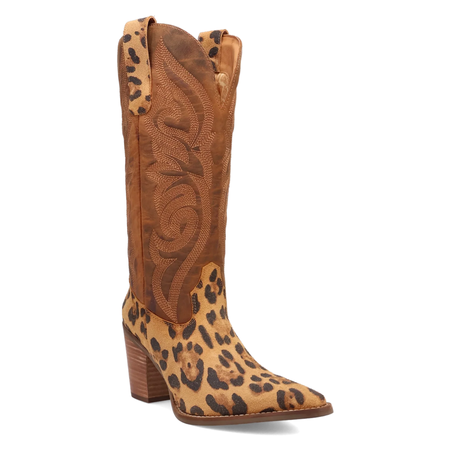 Dingo Hensley - Women's Leather Cowgirl Boots Leopard Regular
