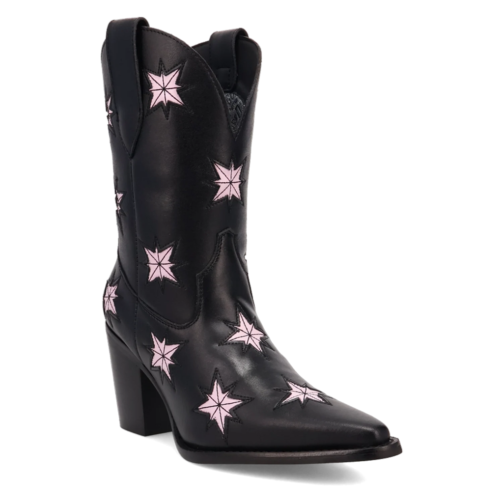 Dingo Starburst - Women's Leather Cowgirl Boots Black Regular